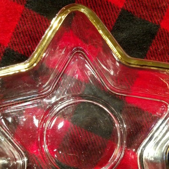 Vintage Indiana Glass Votive Holders, Candy/Nut Dishes Holiday Tree, Star & Bell - Picture 4 of 10